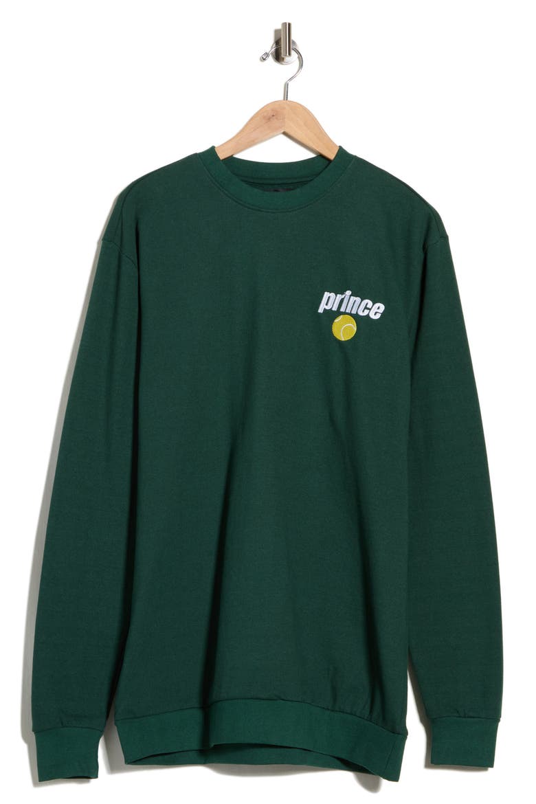 Logo Crewneck Fleece Sweatshirt, Alternate, color, GREEN