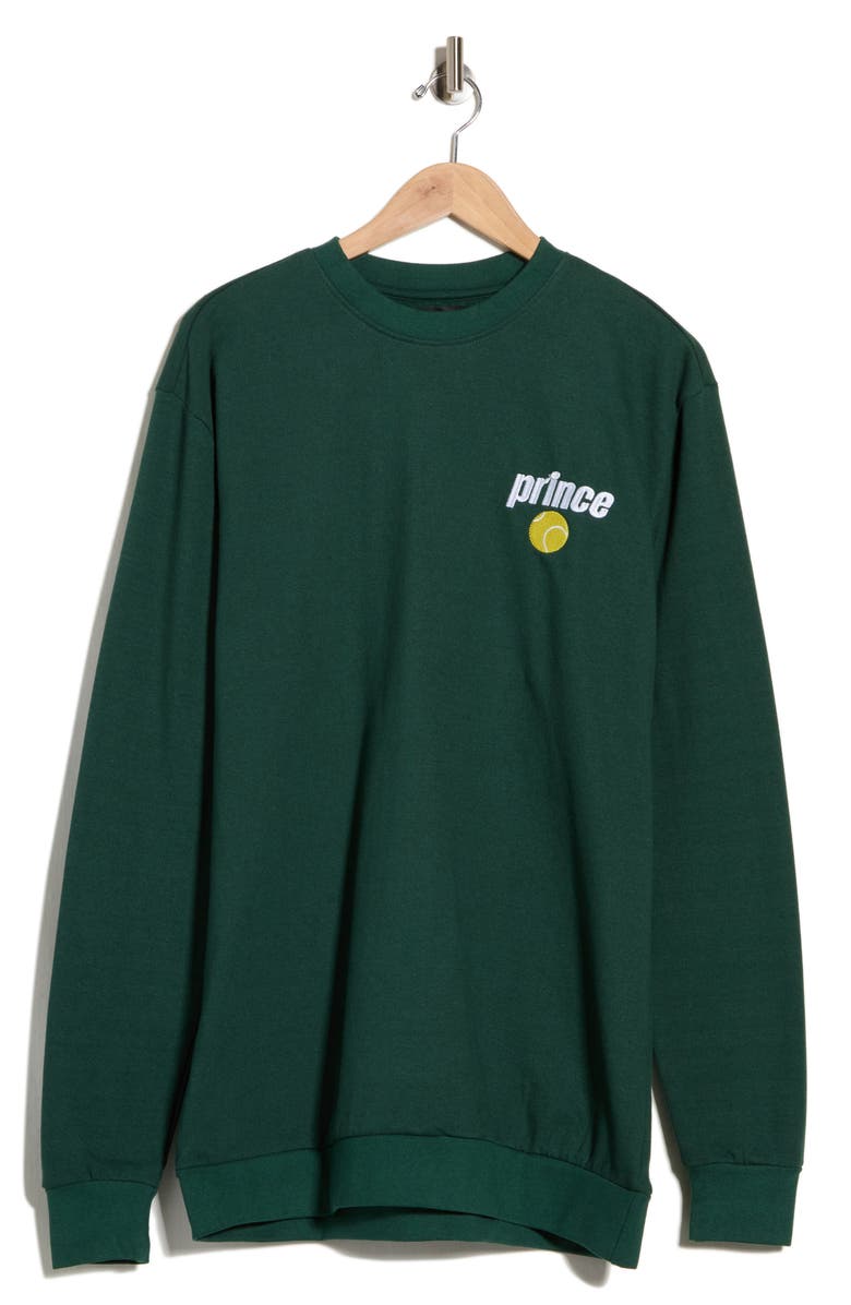 Prince Logo Crewneck Fleece Sweatshirt, Main, color, Green
