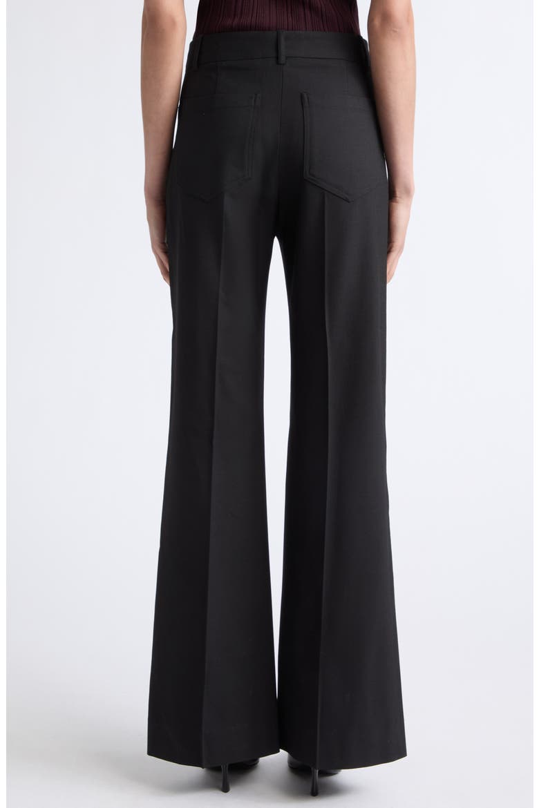 Alina High Waist Stretch Flare Pants, Alternate, color, BLACK
