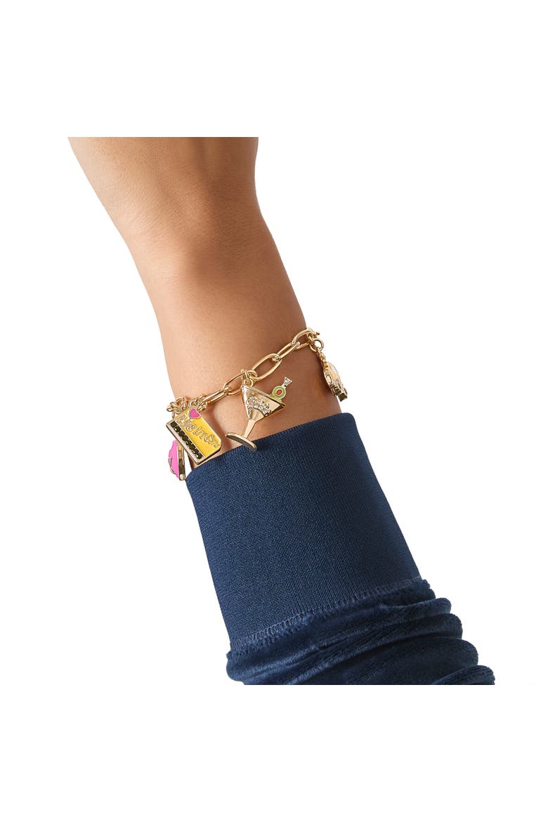 City Icons Charm Bracelet, Gold-Tone Enamel Charms, Alternate, color, Gold Tone
