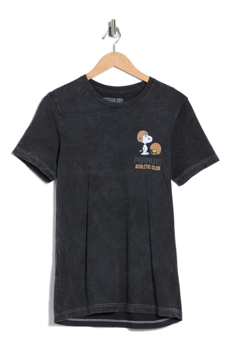 Peanuts® Athletic Dept Cotton Graphic T-Shirt, Alternate, color, BLACK