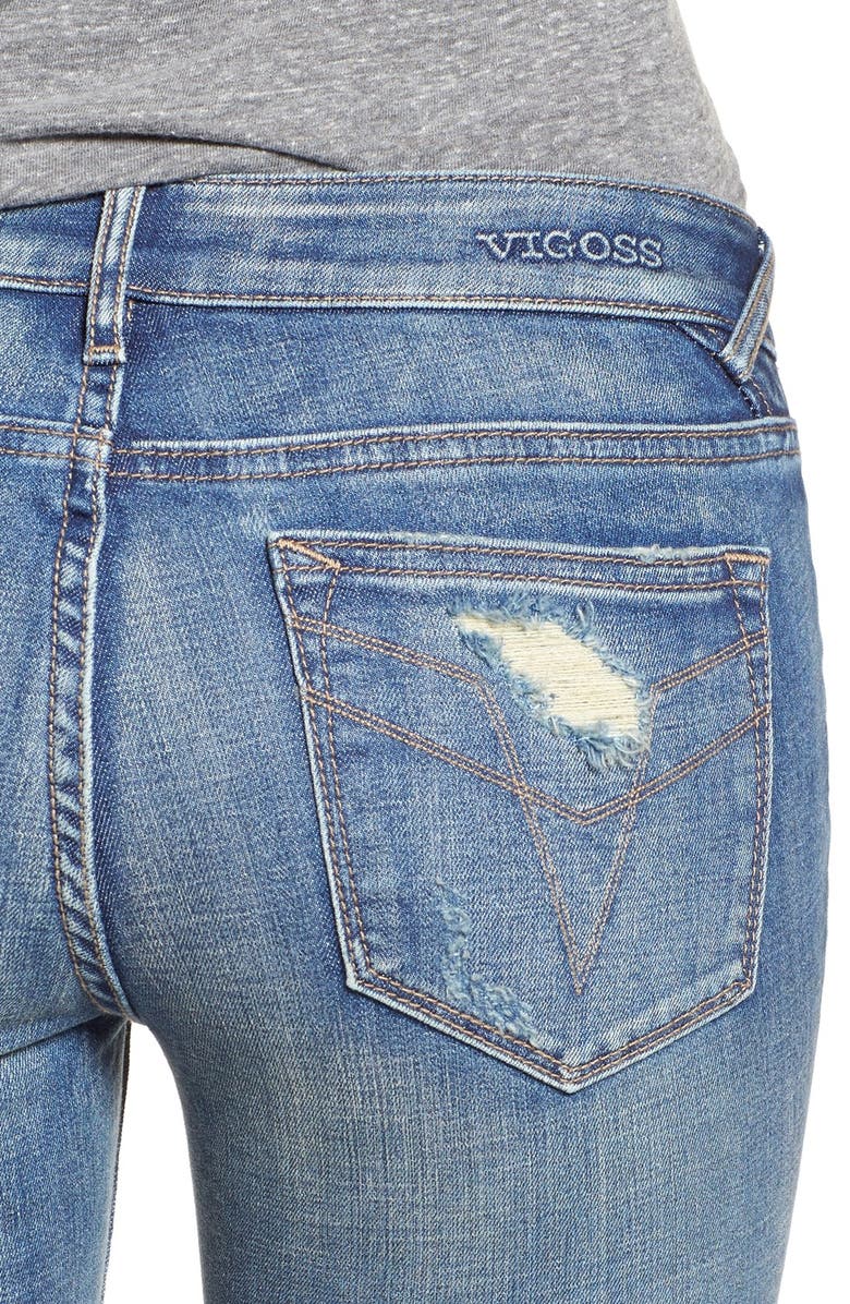 Vigoss 'Chelsea' Destroyed Ankle Skinny Jeans, Alternate, color, 