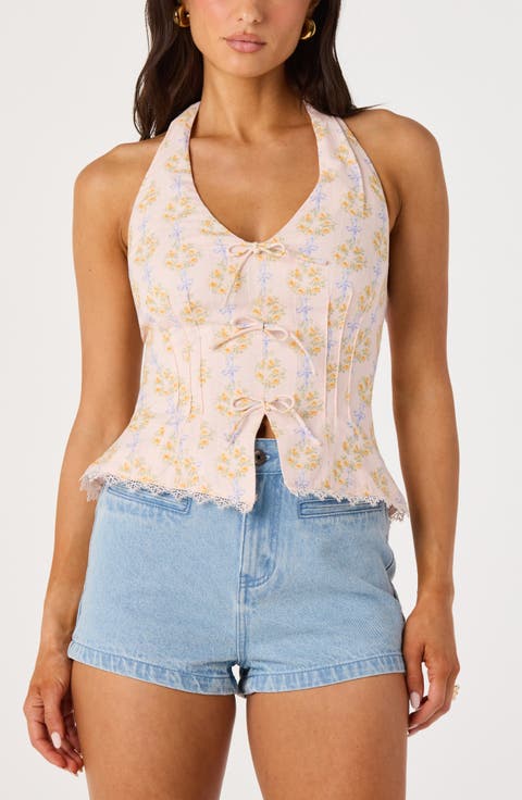 Julia Floral Halter Top