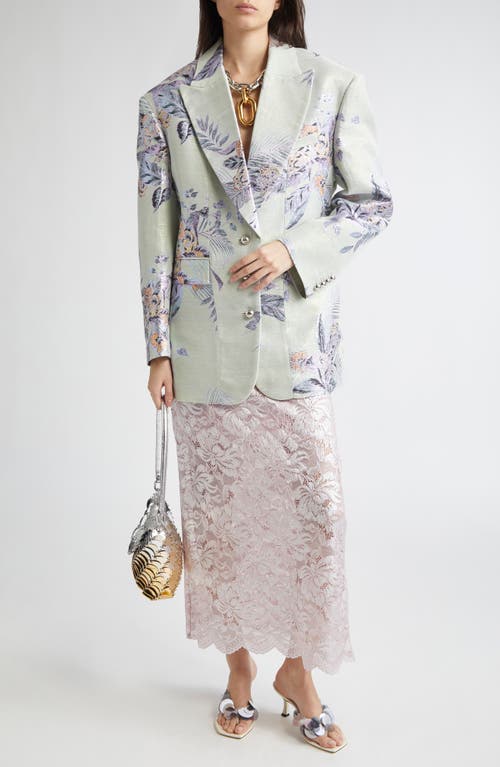 Rabanne Metallic Floral Brocade Blazer