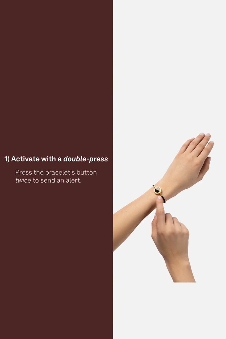 24K Gold Plated Luxury Double Chain With Bleu Saphir Enamel Safety Bracelet, Alternate, color, 24k Gold Plated