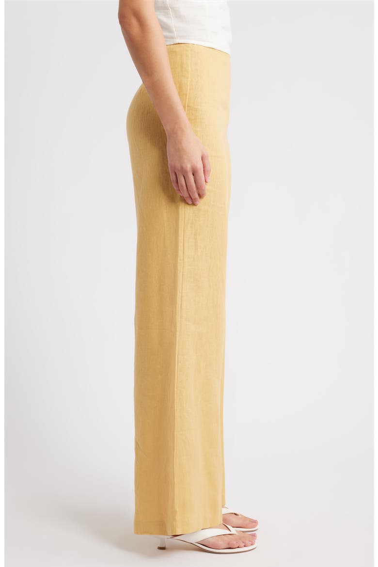 Syna Wide Leg Linen Pants, Alternate, color, MARIGOLD