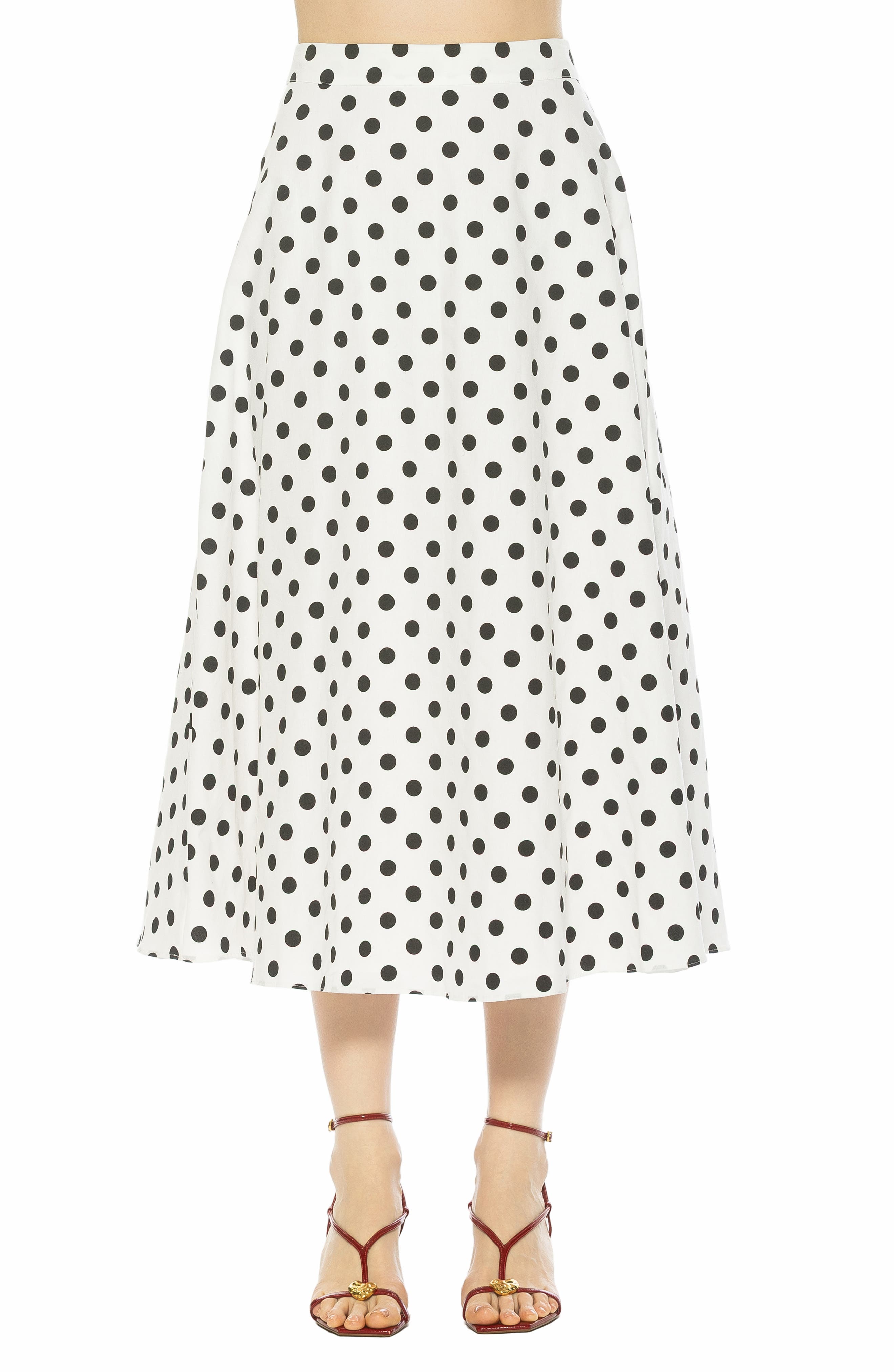 Alexia Admor Brilyn Linen Midi Skirt
