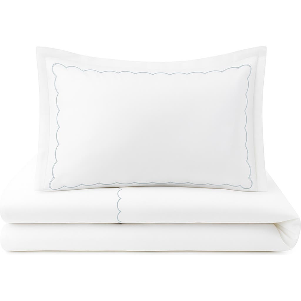 Domani Home Scallop Full Comforter, Sheet & Shams Set In Blue