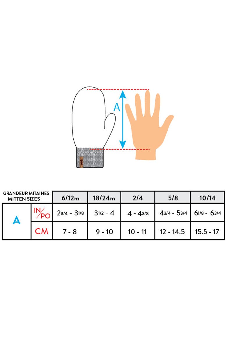 Deux par Deux Baby Girl's Knitted Mittens With String Dusty Pink, Alternate, color,