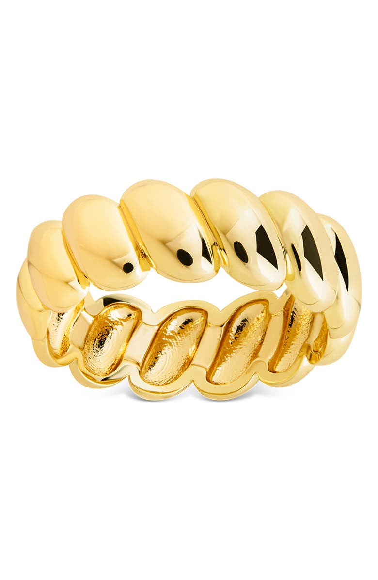 Sterling Forever Milena Twisted Bubble Band Ring, Main, color, Gold