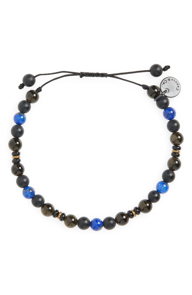 Caputo & Co. Men's Balance Semiprecious Stone Bracelet, Alternate, color, Lapis Lazuli