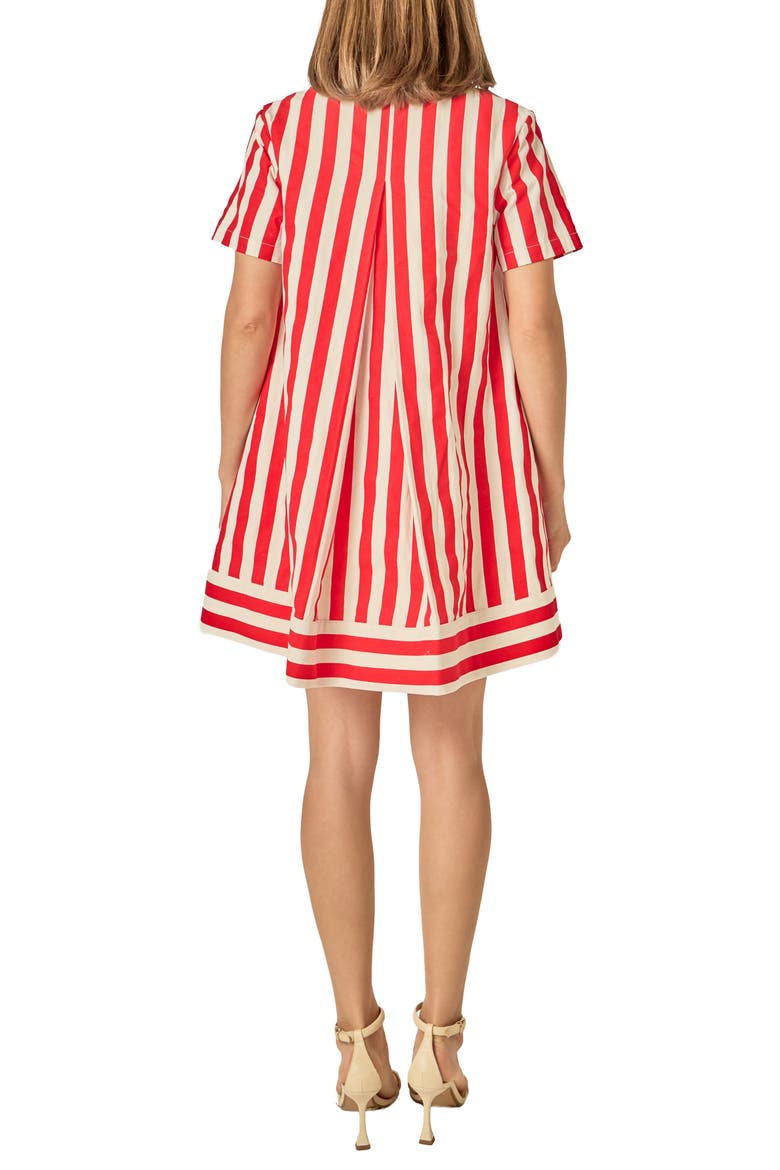 Stripe Mini Shirtdress, Alternate, color, RED STRIPE