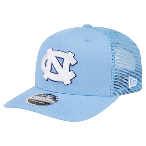Men's New Era Carolina Blue North Carolina Tar Heels Primary 9SEVENTY Trucker Stretch-Snap Hat
