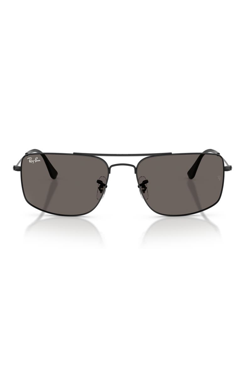 Explorer 3 Square Sunglasses, Main, color, BLACK / DARK GREY