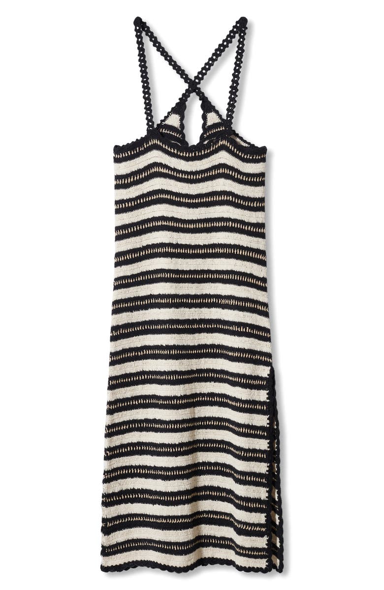 Stripe Crochet Midi Dress