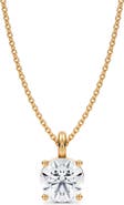 ALLUREZ Round Solitaire Lab Diamond Pendant Necklace 14K 1.5ct