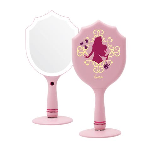 Aurora LED Handheld Makeup Mirror with Standing Base