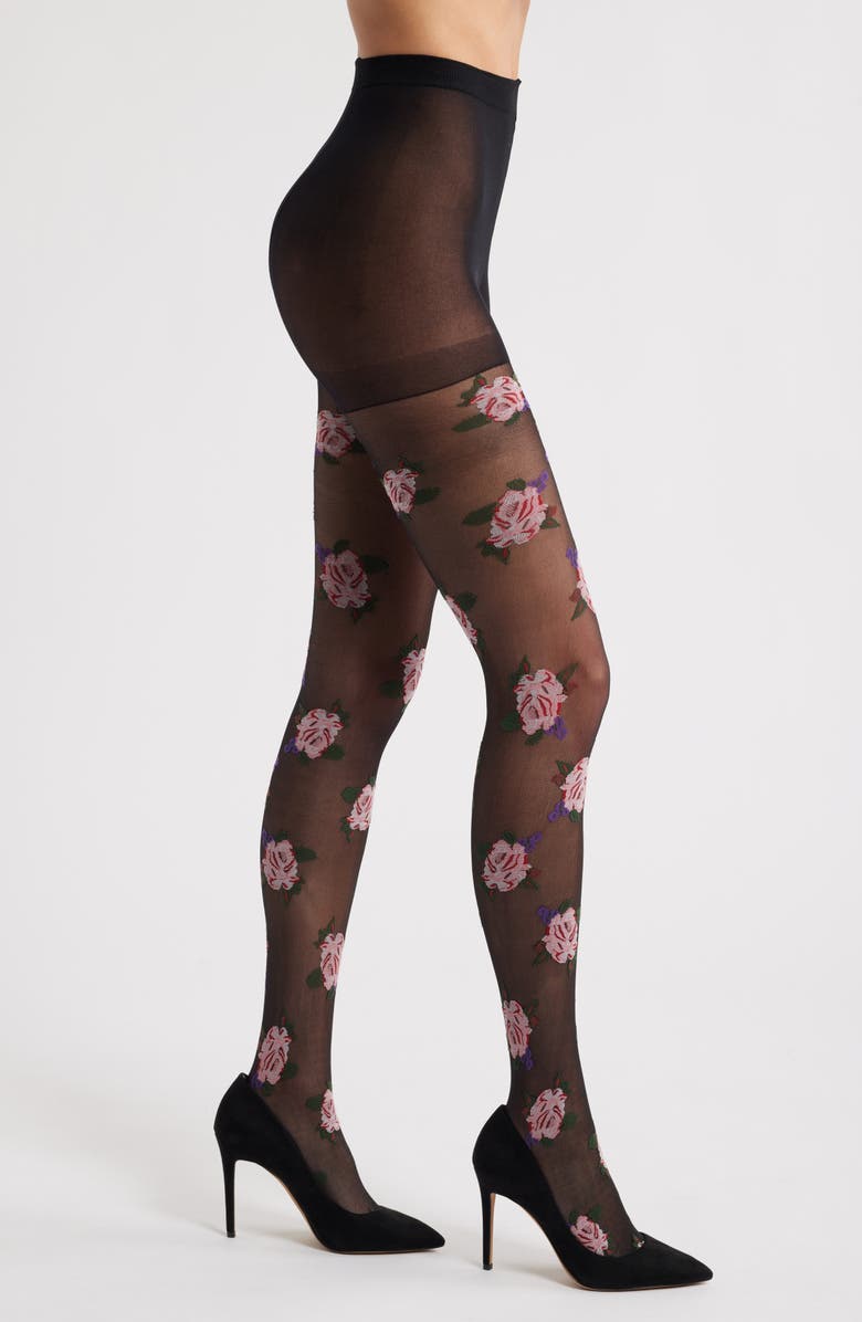 Casa Clara Harper Floral Tights, Main, color, 