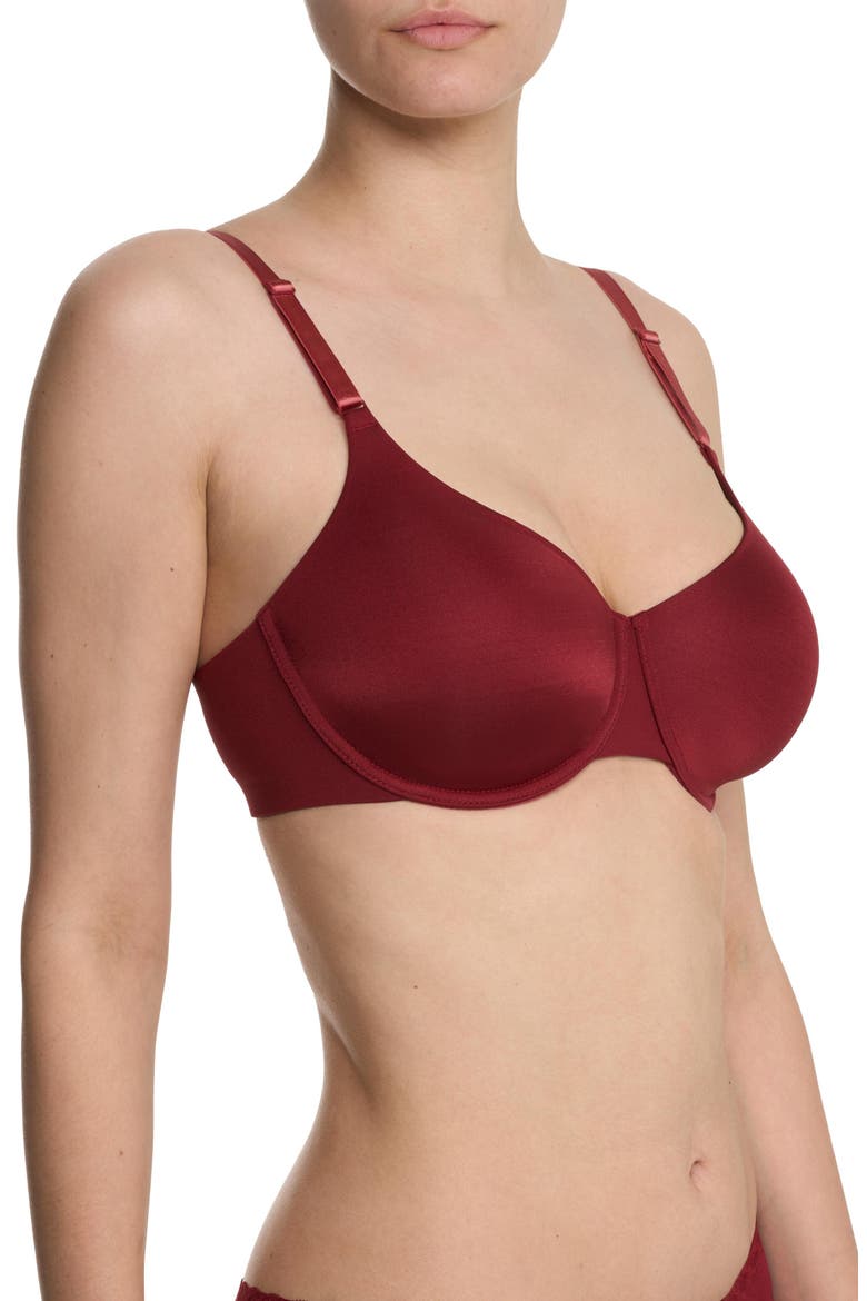 Liquid Full Fit Balconette T-Shirt Bra, Alternate, color, DK RED