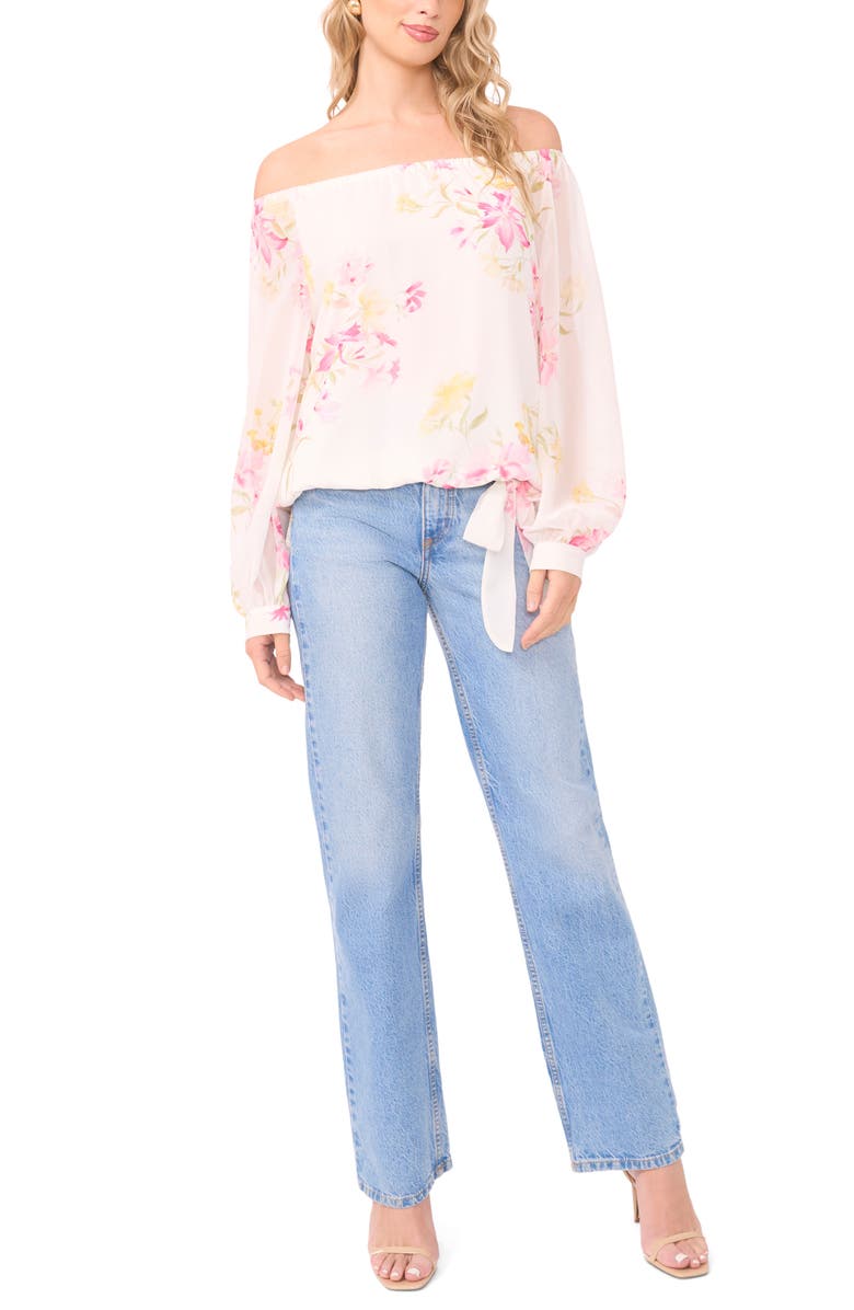 Vince Camuto Floral Off the Shoulder Top, Alternate, color, 