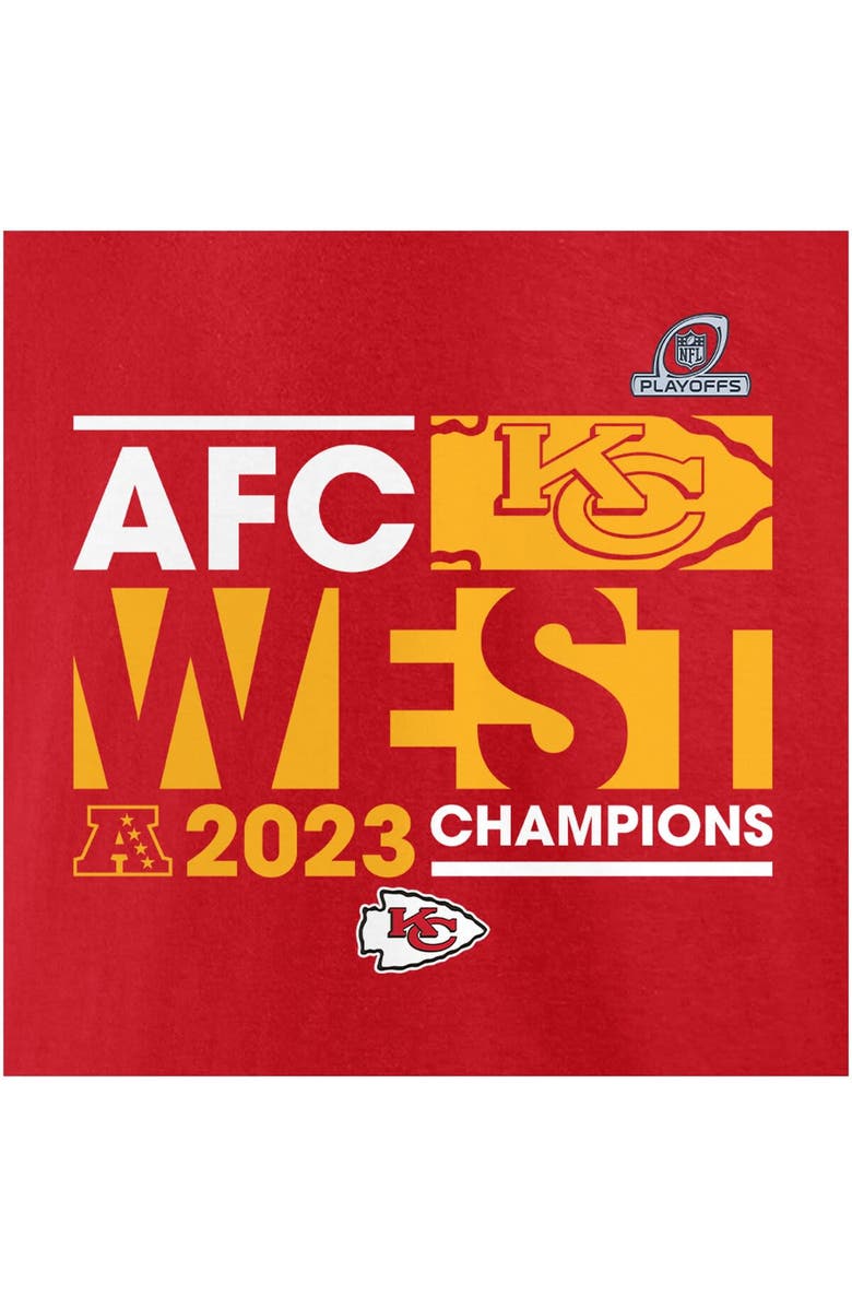 FANATICS Men's Fanatics Branded Red Kansas City Chiefs 2023 AFC West Division Champions Conquer T-Shirt, Alternate, color, 
