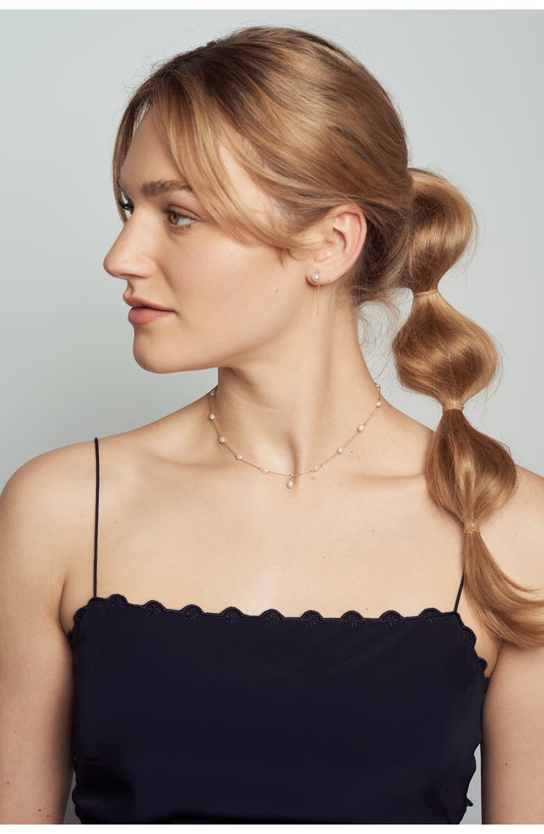 Poppy Finch Keshi Pearl Spaced Choker Necklace, Alternate, color,