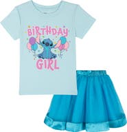 Disney Lilo & Stitch 2-Piece Short Sleeve T-Shirt and Skirt Set