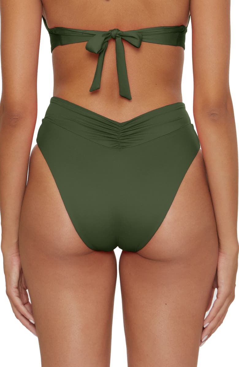 Becca Color Code High Waist Bikini Bottoms, Alternate, color, Green