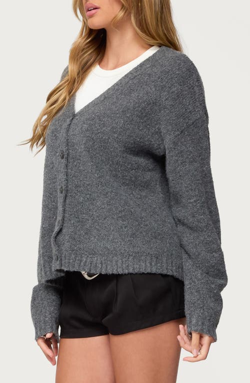 Edikted Shiraz Oversize Cardigan In Gray