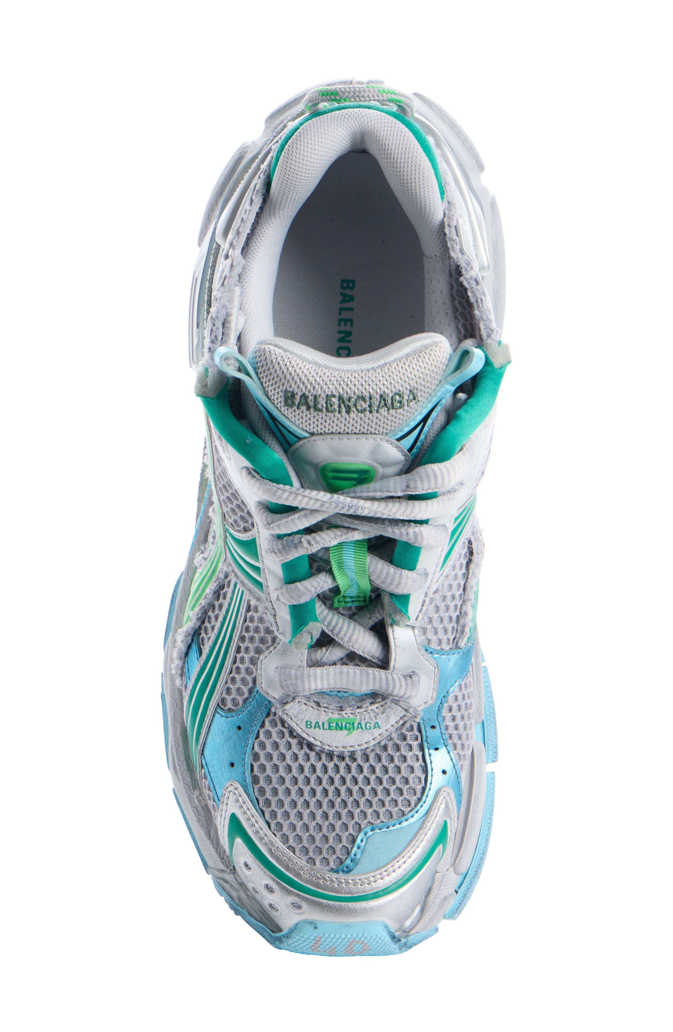 Runner Sneaker, Alternate, color, GREY/ GREEN/ BLUE