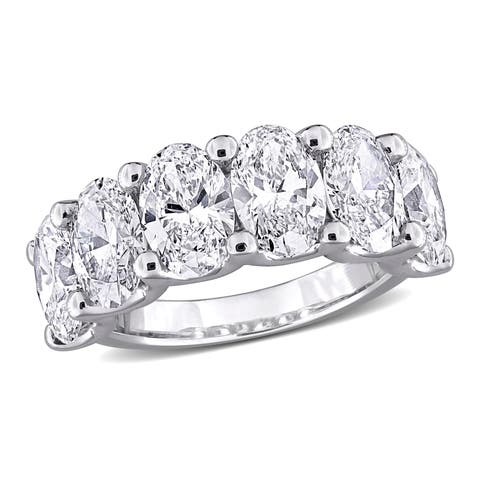 6 CTW Lab-Grown Diamond Oval 6-Stone Band 14k