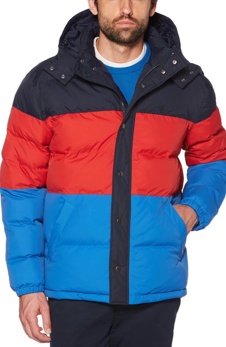 Original Penguin Oversize Quilted Jacket, Main, color, 