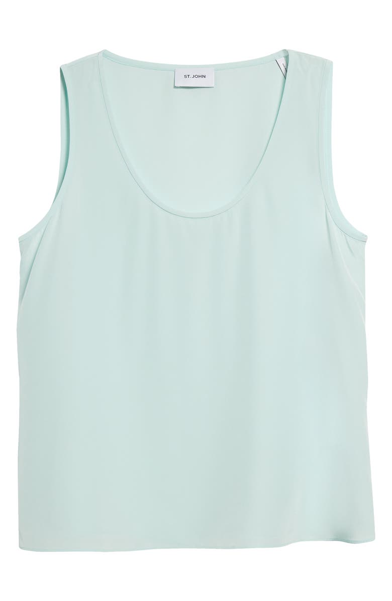 St. John Collection Silk Crêpe de Chine Tank, Alternate, color, 