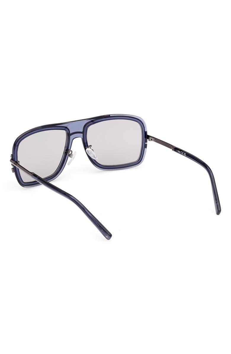 MCM 57mm Navigator Sunglasses, Alternate, color, Shiny Blue / Smoke