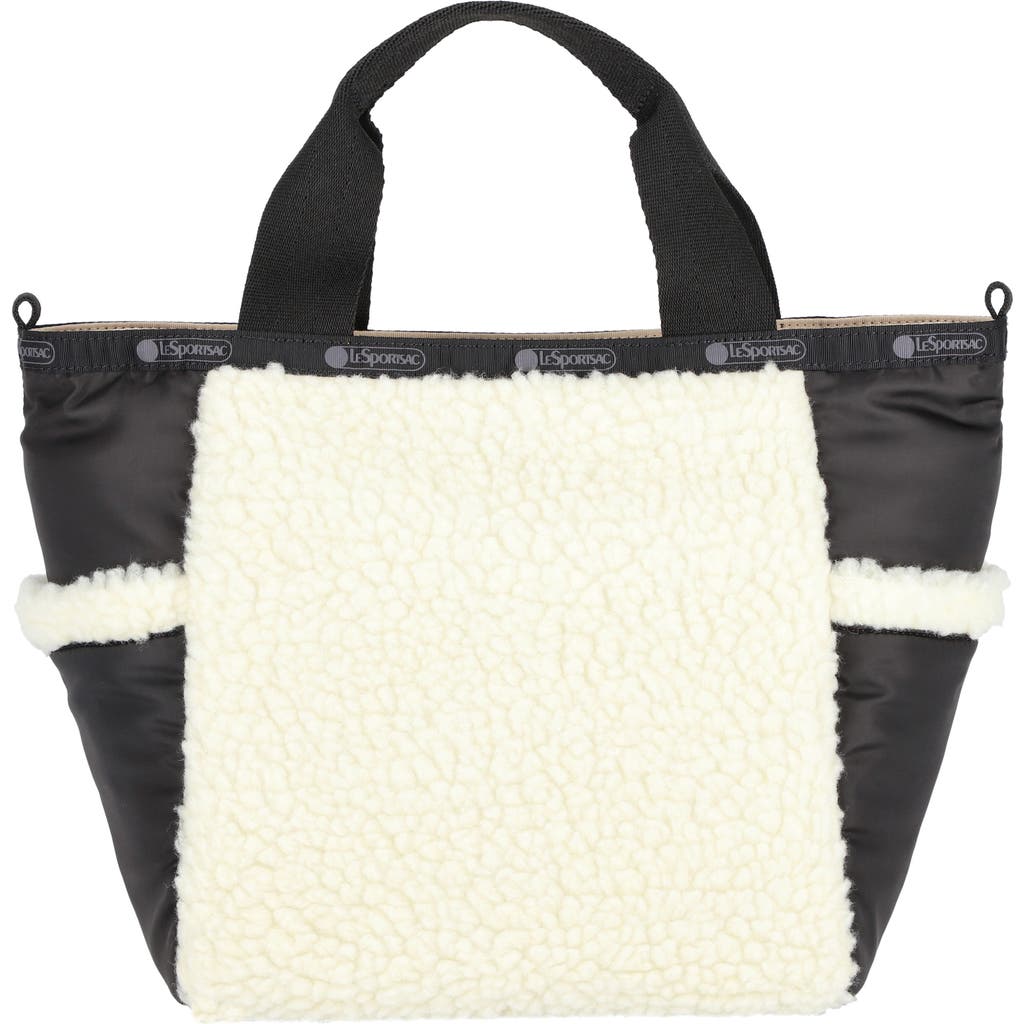 Lesportsac Faux Shearling Tote Bag In Neutral