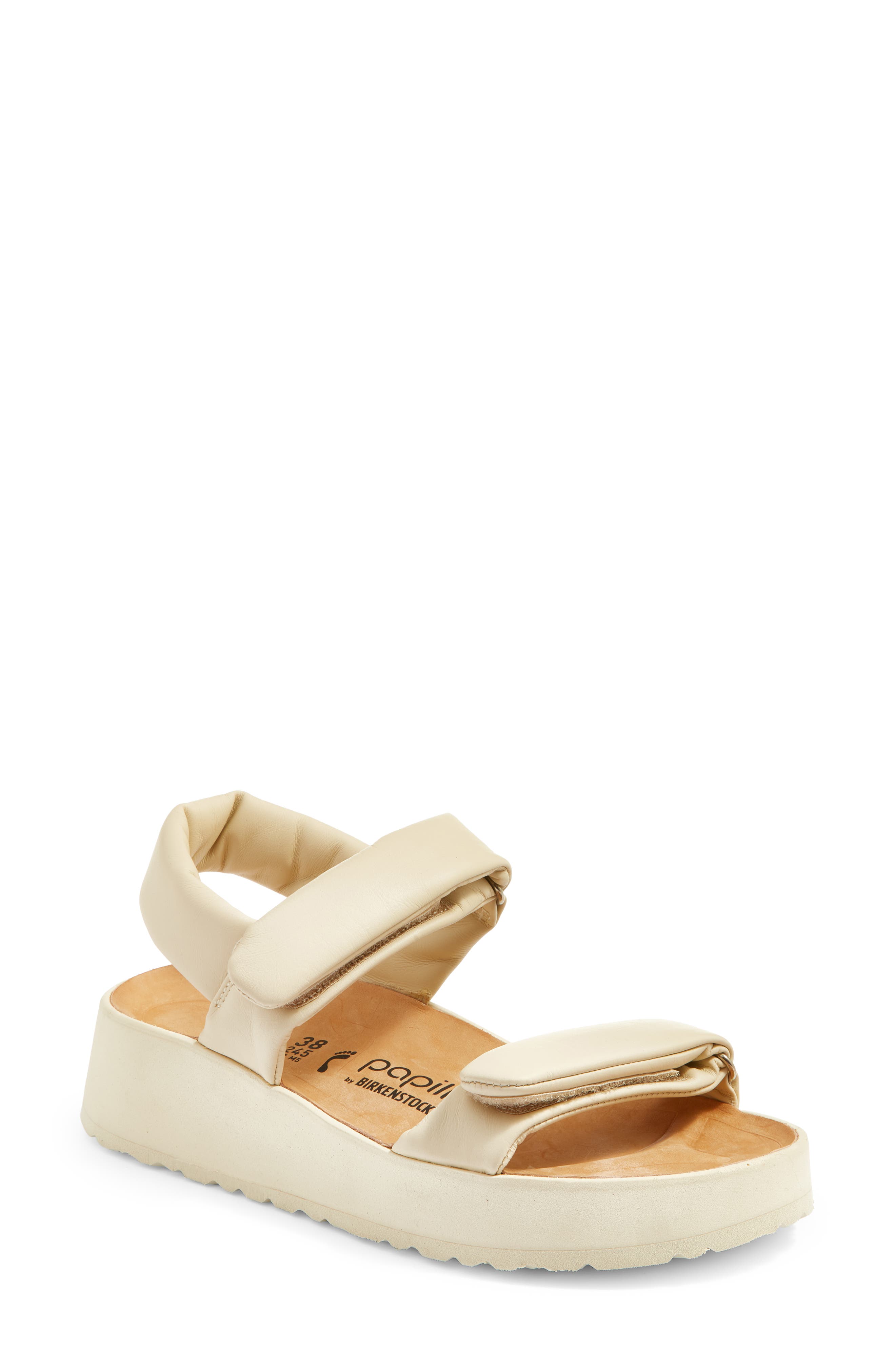 Birkenstock Papillio by Birkenstock Theda Platform Wedge Sandal, Main, color, Beige