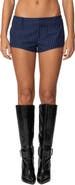 EDIKTED Harrison Pinstripe Low Rise Microshorts