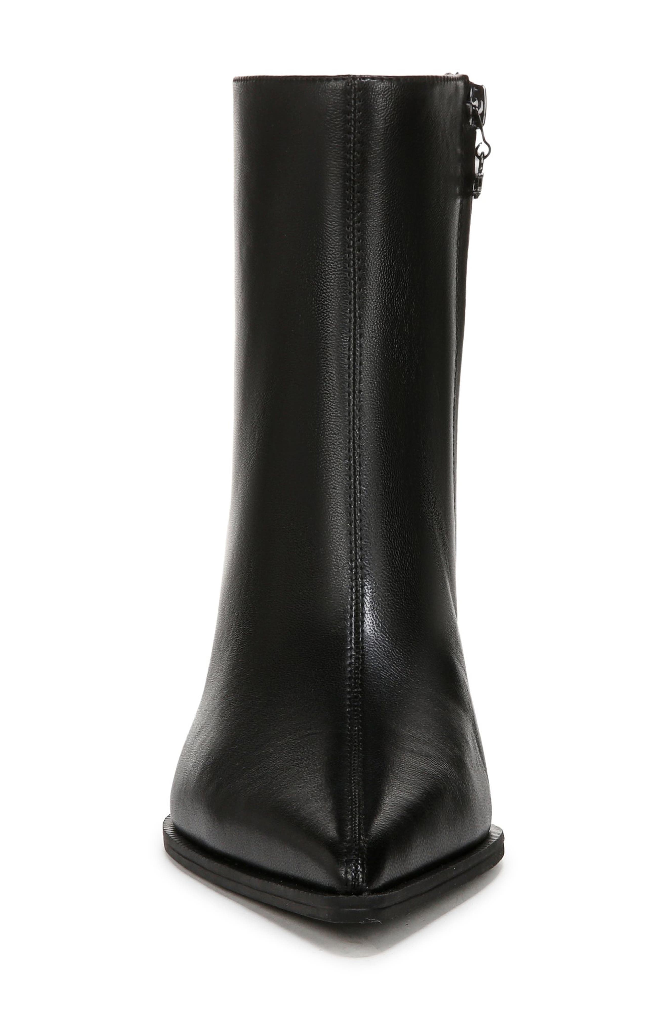 Yuki Pointy Toe Bootie, Alternate, color, BLACK LEATHER