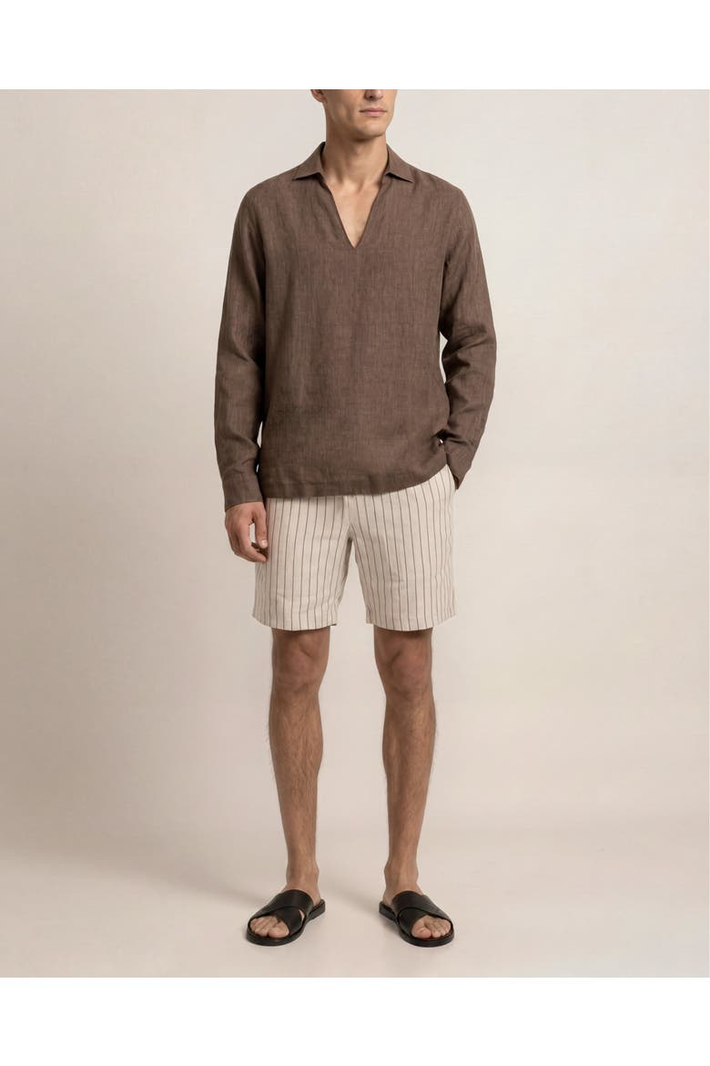 Raffertie Merino Relaxed Fit Shirt, Main, color, Espresso