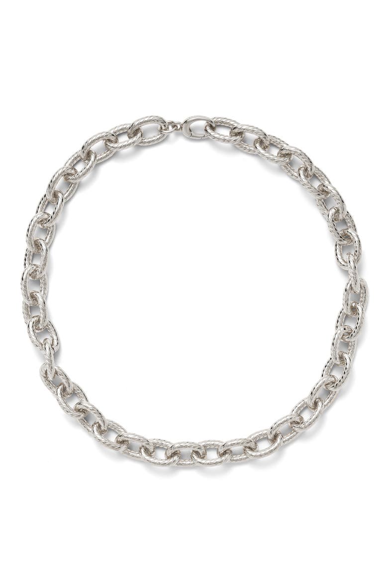 Tex Necklace, Main, color, SILVER
