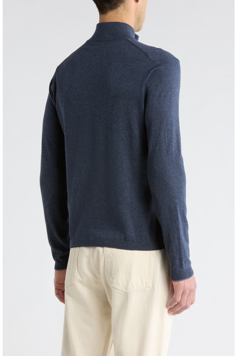 Daniel Quarter-Zip Cotton Sweater, Alternate, color, WASHED NAVY