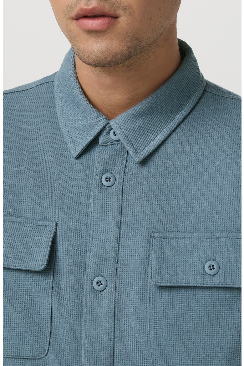 Waffle Shirt Jacket, Alternate, color, ABYSS