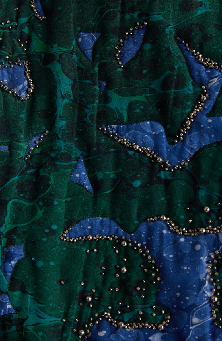 Dries Van Noten Embellished Open Front Jacket, Alternate, color, Malachite