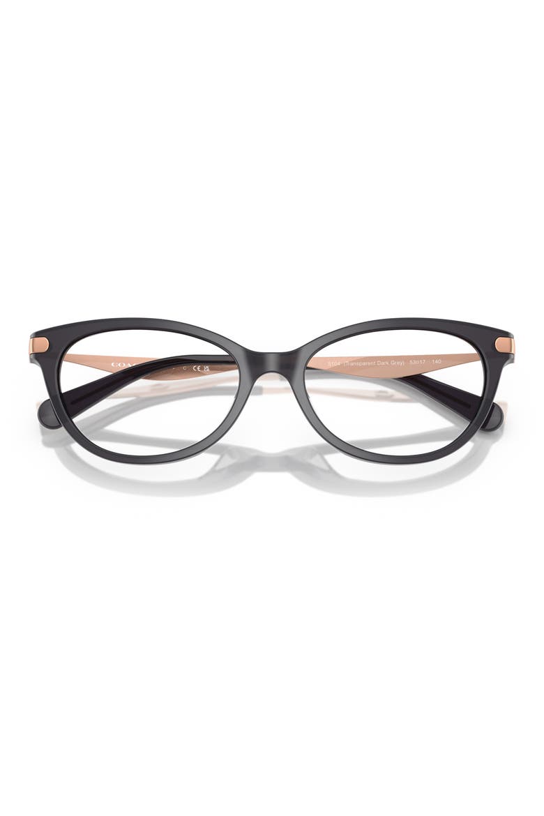52mm Pillow Optical Glasses, Alternate, color, DARK GREY / DEMO LENS