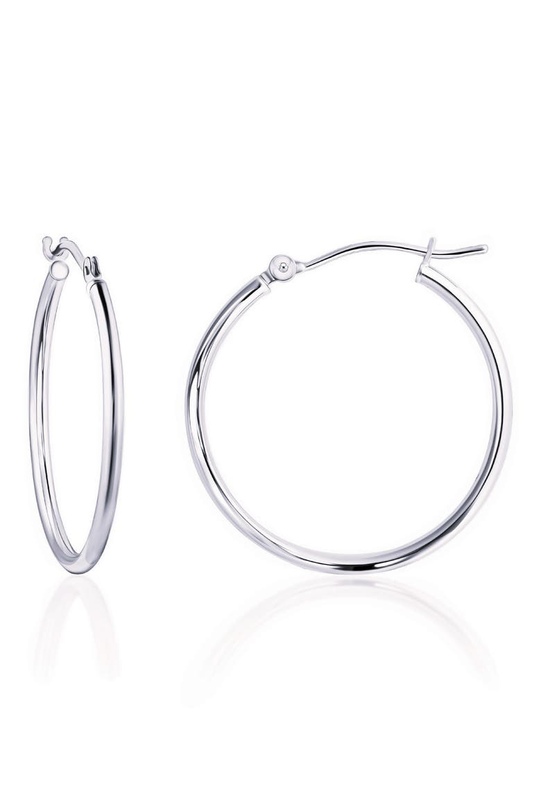 Sterling Silver Hoop Earrings, Main, color, SILVER