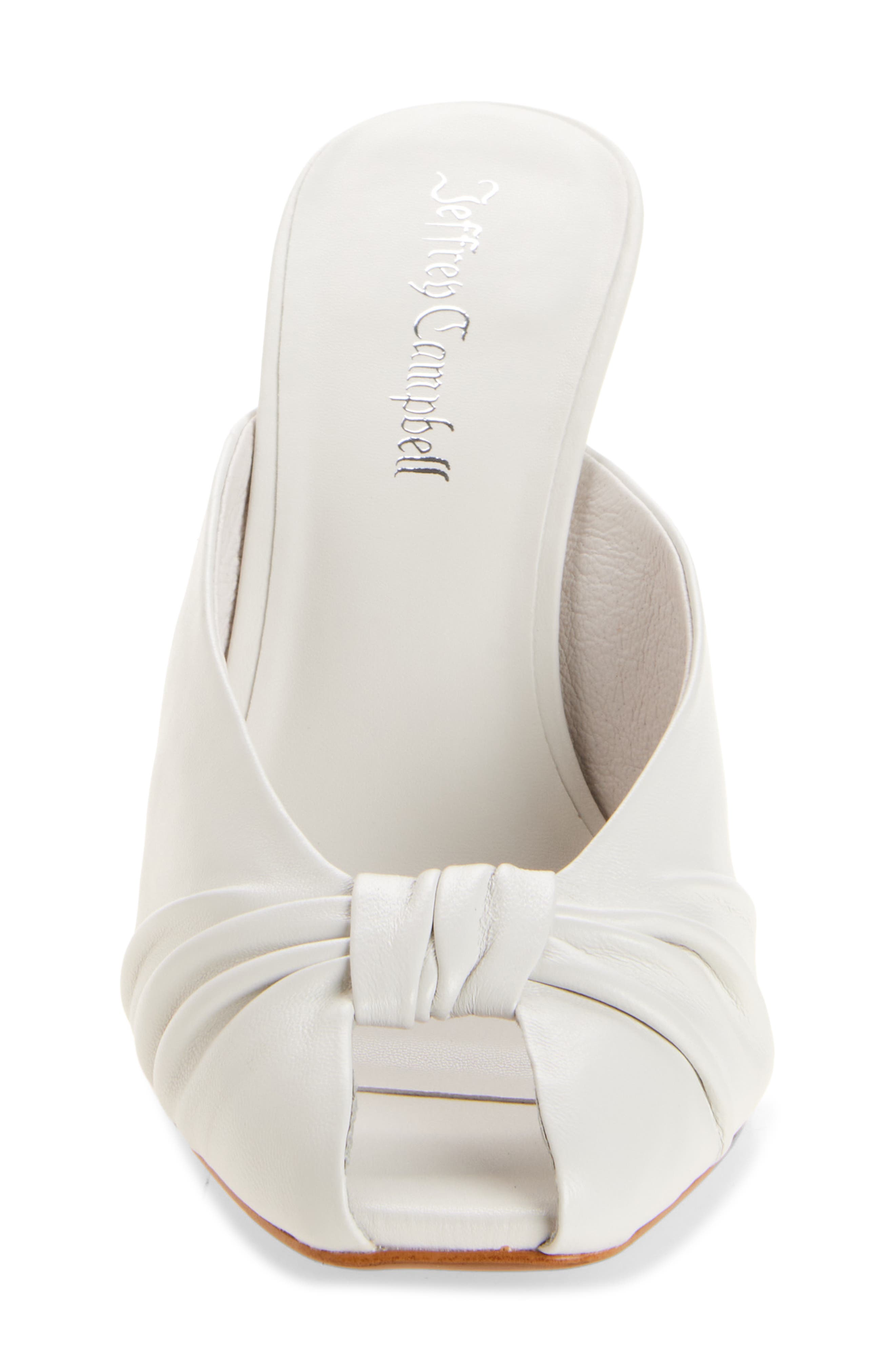 Jeffrey Campbell Twista Peep Toe Slide Sandal, Alternate, color, White
