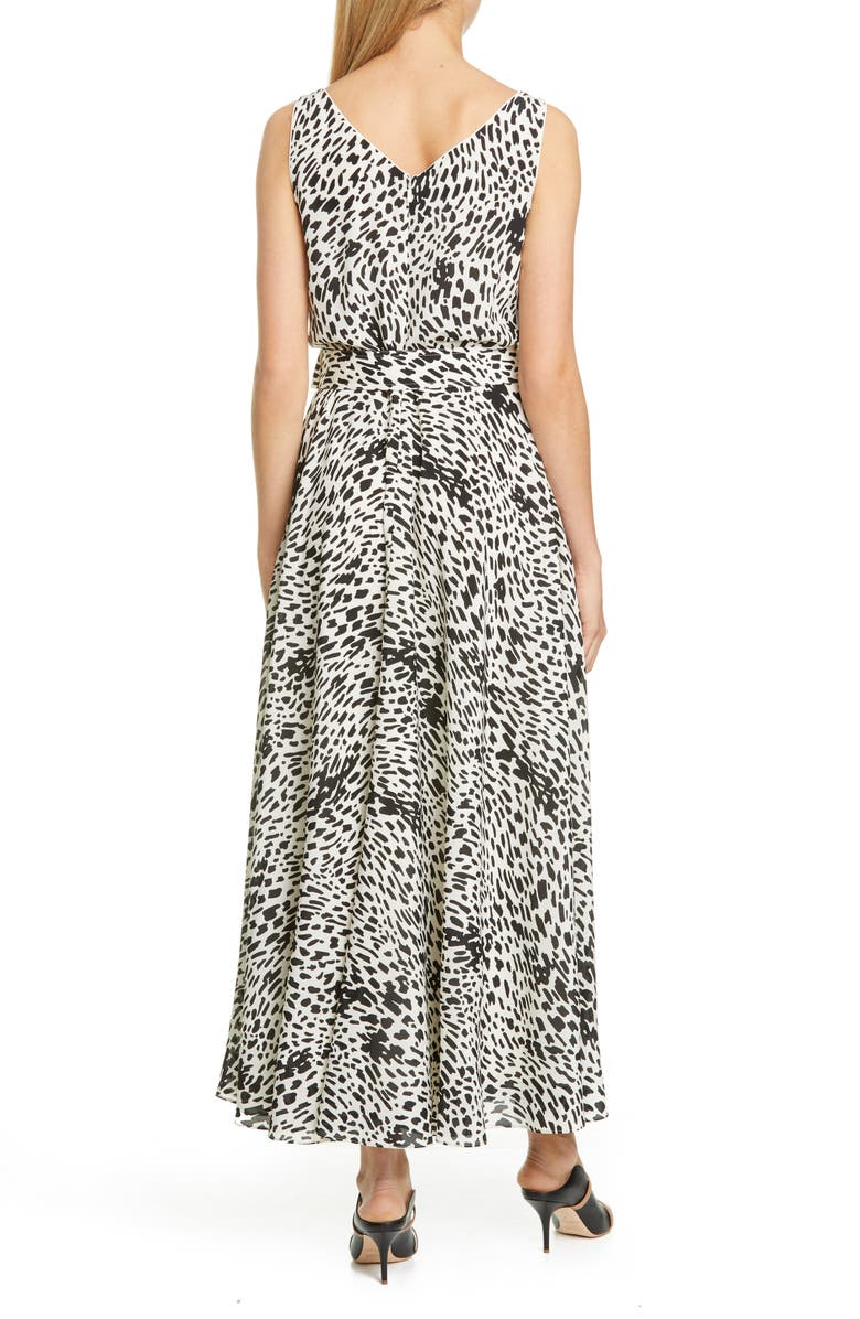 Lafayette 148 New York Memphis Belted Silk Maxi Dress, Alternate, color, 