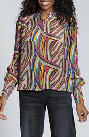 APNY Print High Neck Shirt