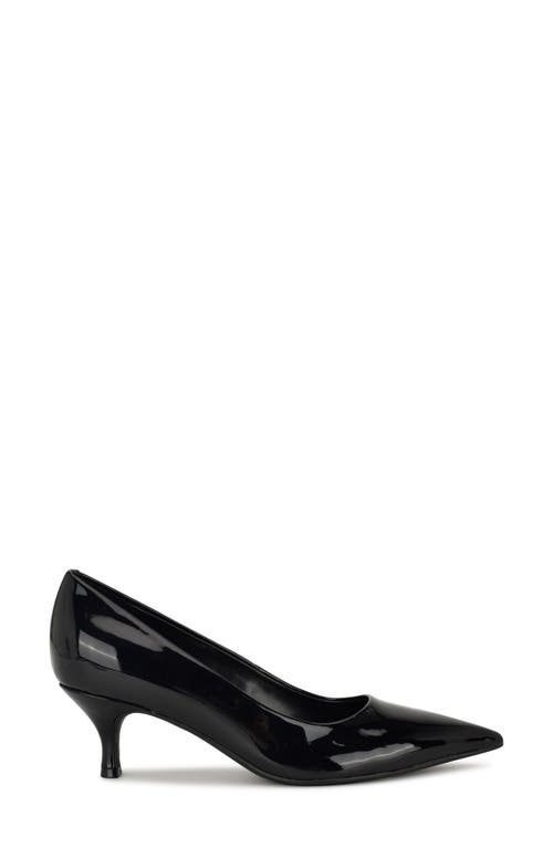 Nine West Sisko Pointed Toe Kitten Heel Pump In Black