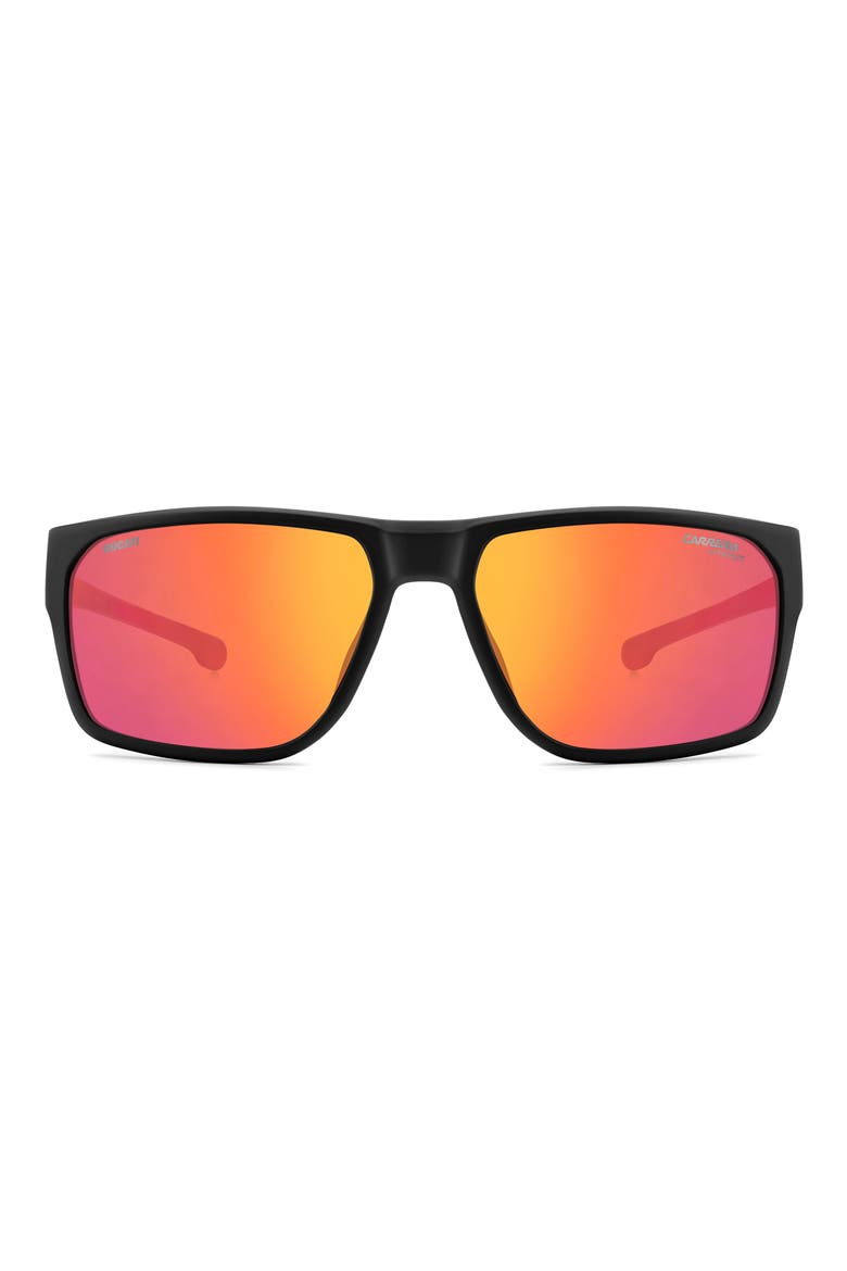 x Ducati 59mm Rectangular Sunglasses, Main, color, BLACK RED/ RED MULTILAYER